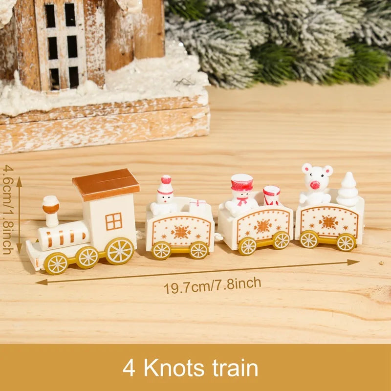 Little Train Wooden Christmas Decorations for Home 2024 Xmas Decor Christmas New Year 2024 Christmas Ornaments Christmas Noel