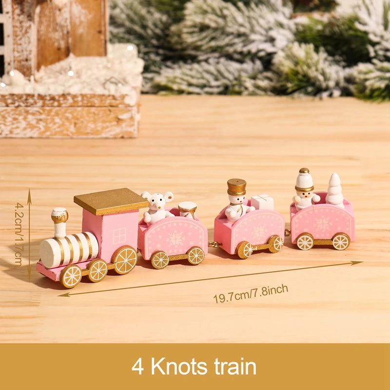 Little Train Wooden Christmas Decorations for Home 2024 Xmas Decor Christmas New Year 2024 Christmas Ornaments Christmas Noel