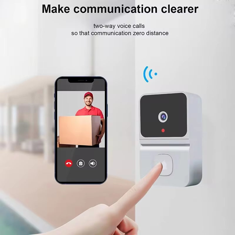 Wireless Doorbell Wifi Outdoor HD Camera Security Door Bell Night Vision Video Intercom Voice Change Home Monitor Door for Phone