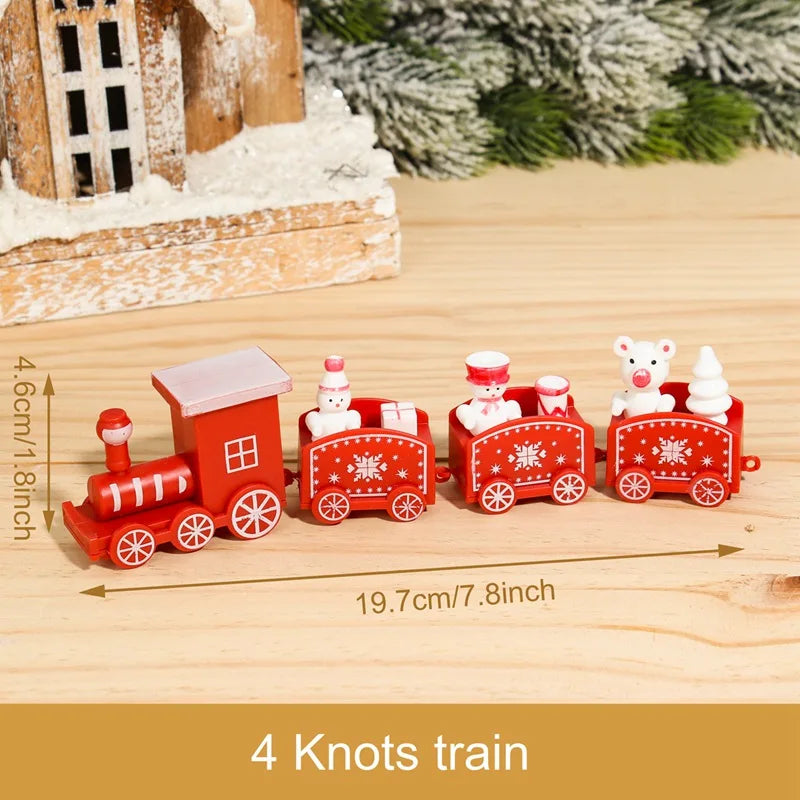 Little Train Wooden Christmas Decorations for Home 2024 Xmas Decor Christmas New Year 2024 Christmas Ornaments Christmas Noel