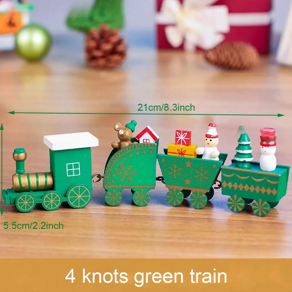 Little Train Wooden Christmas Decorations for Home 2024 Xmas Decor Christmas New Year 2024 Christmas Ornaments Christmas Noel