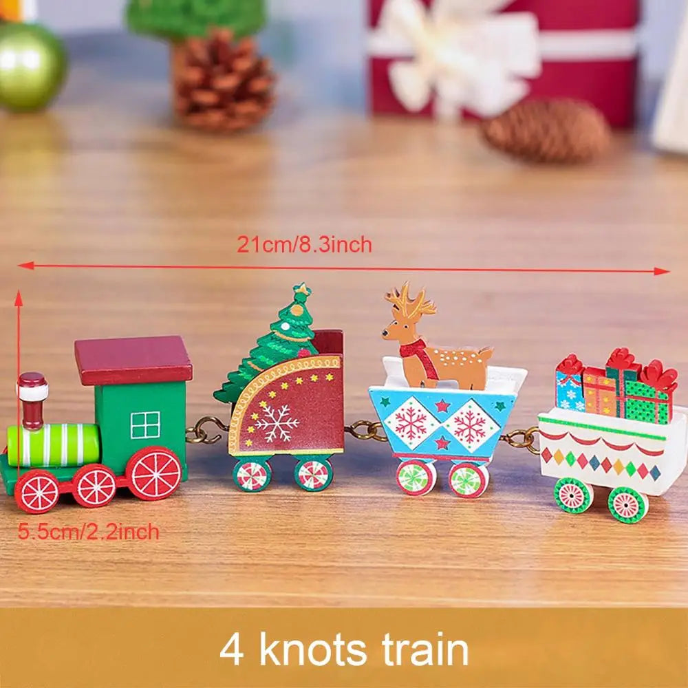 Little Train Wooden Christmas Decorations for Home 2024 Xmas Decor Christmas New Year 2024 Christmas Ornaments Christmas Noel