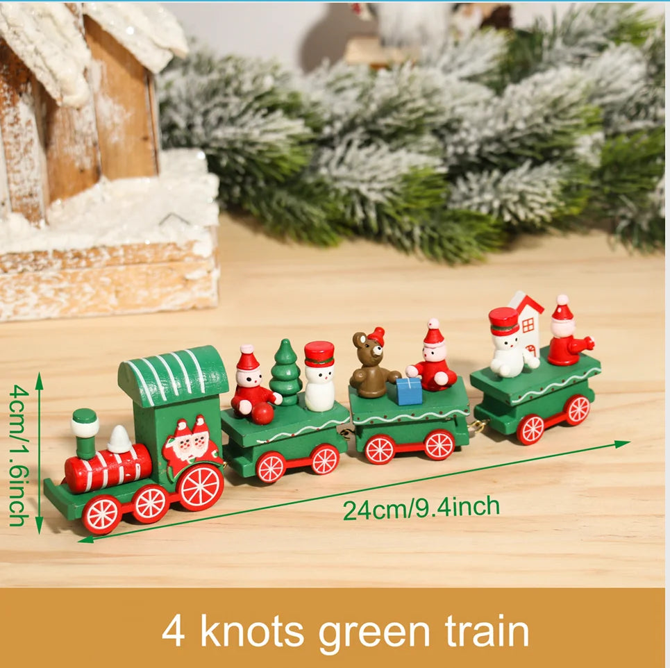 Little Train Wooden Christmas Decorations for Home 2024 Xmas Decor Christmas New Year 2024 Christmas Ornaments Christmas Noel