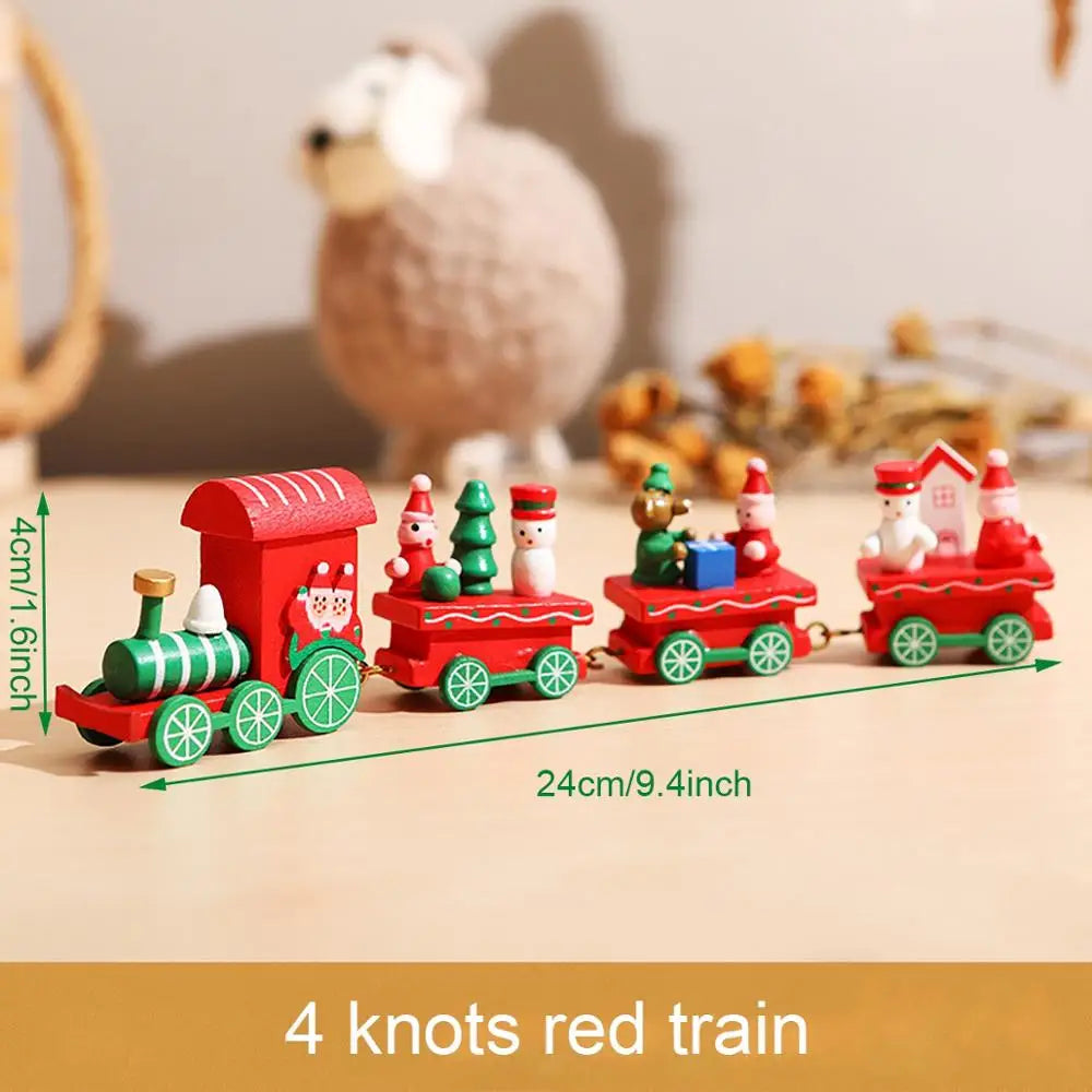 Little Train Wooden Christmas Decorations for Home 2024 Xmas Decor Christmas New Year 2024 Christmas Ornaments Christmas Noel