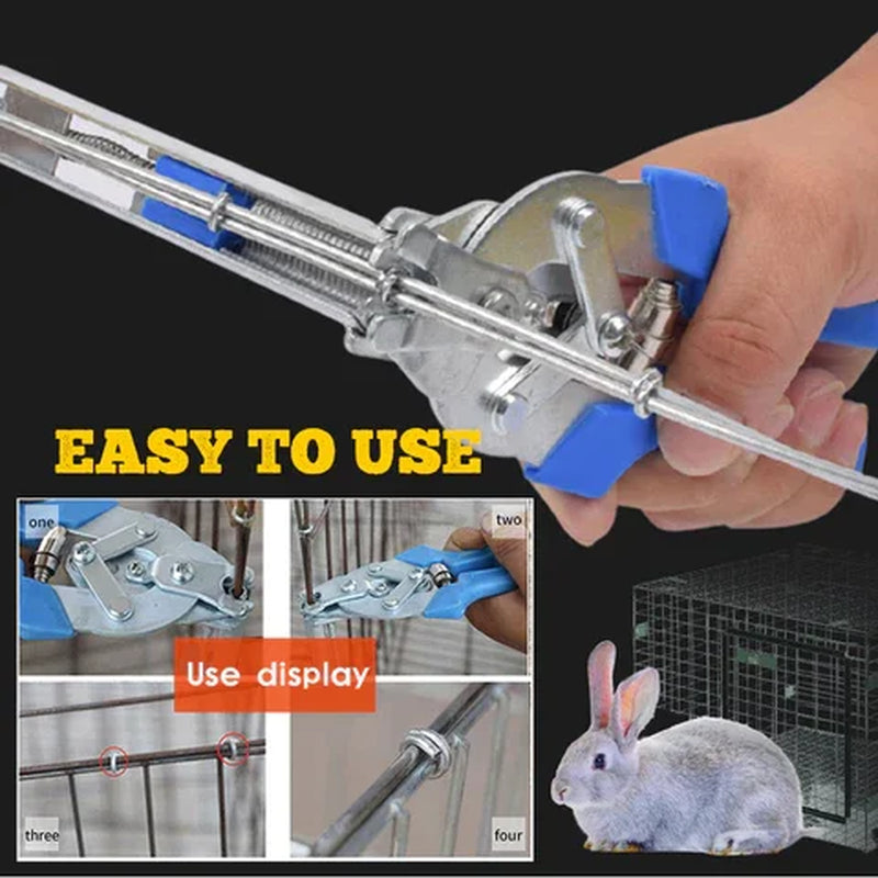 Hog Ring Plier Tool and 600Pcs M Clips Staples Chicken Mesh Cage Wire Fencing Caged Clamp Poultry Supplies Dropshipping